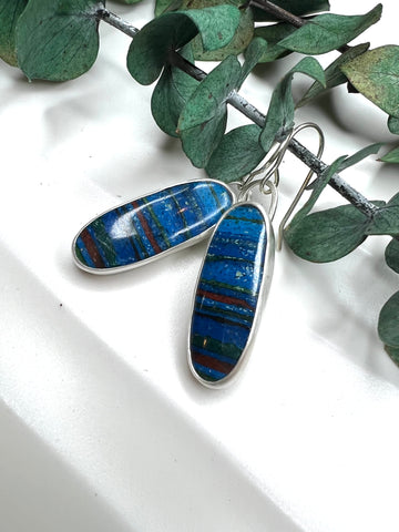 One of a Kind - Mexican Rainbow Calsilica Earrings - MARTINIJewels