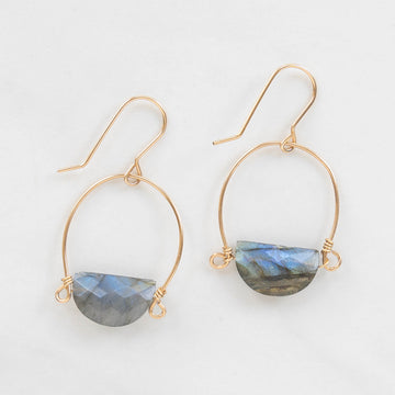 14k Gold Filled Earrings with Labradorite - MARTINIJewels