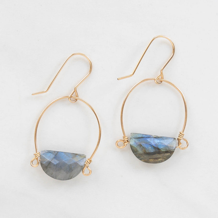 14k Gold Filled Earrings with Labradorite - MARTINIJewels