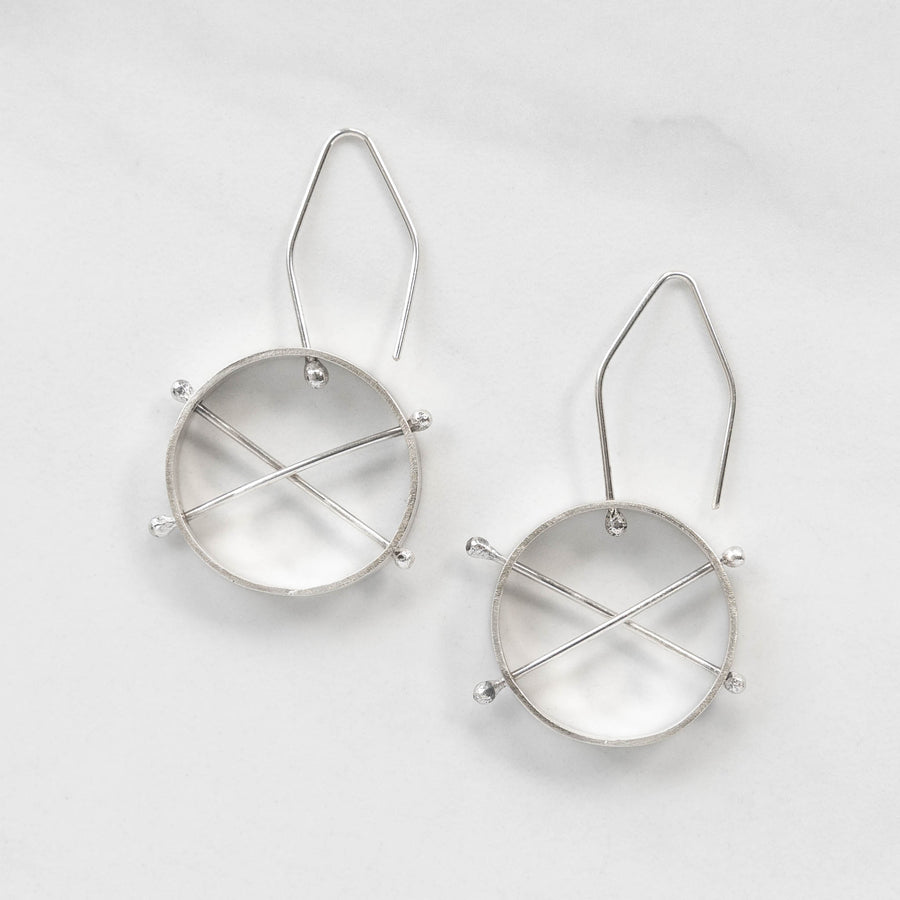 Minimalism Collection - Bisected Earrings Criss Cross - MARTINIJewels