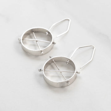 Minimalism Collection - Bisected Earrings Criss Cross - MARTINIJewels
