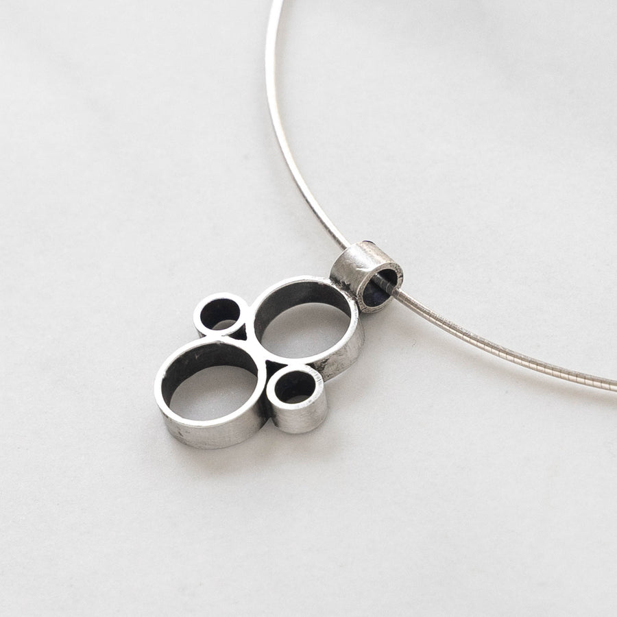 Minimalism Collection - Multi Tube Pendant in Recycled Sterling Silver - MARTINIJewels