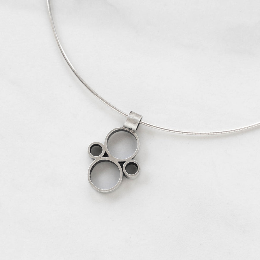 Minimalism Collection - Multi Tube Pendant in Recycled Sterling Silver - MARTINIJewels