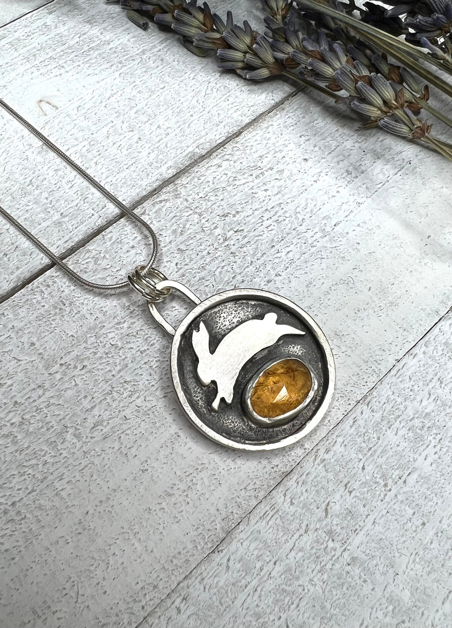 One of a Kind -Bunny Pendant with Imperial Topaz - MARTINIJewels