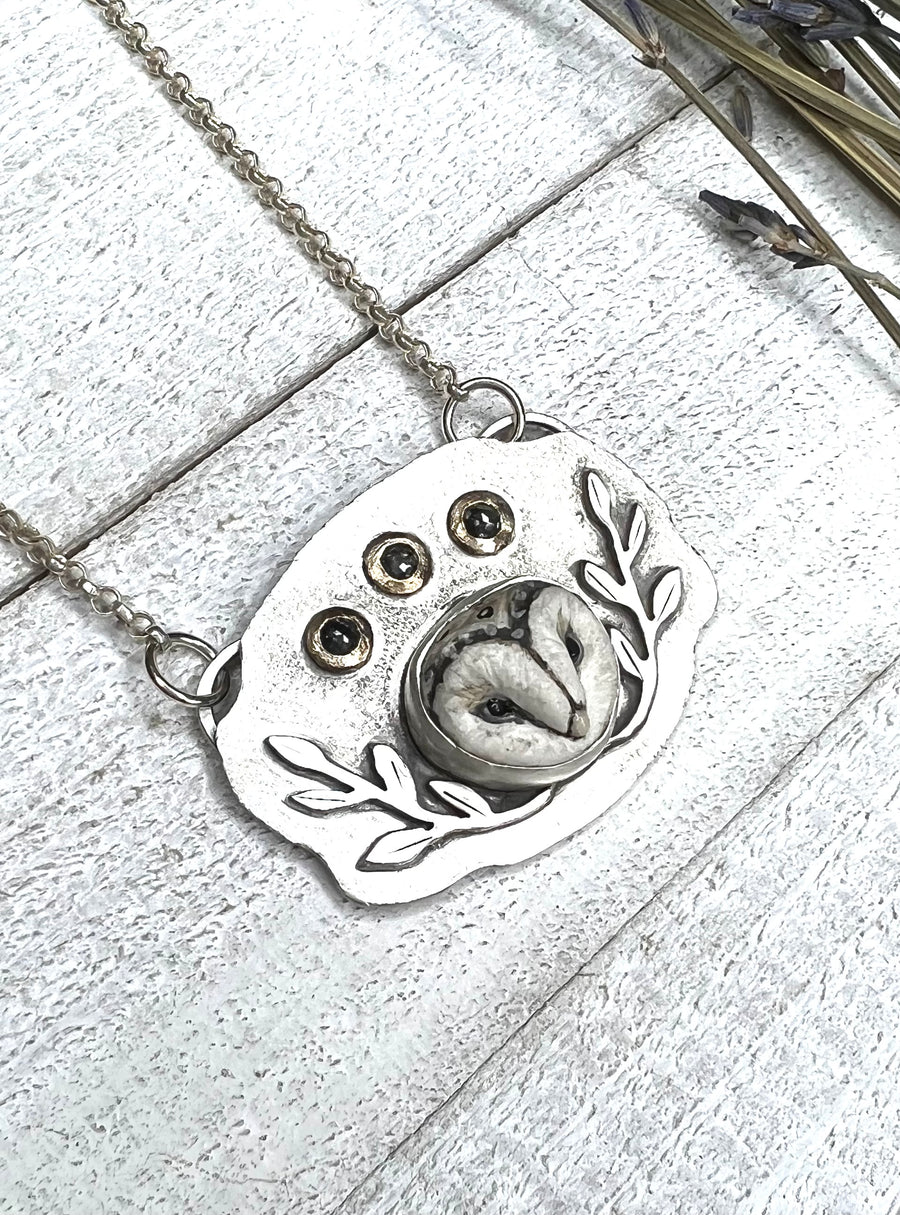 One of a Kind - Owl Pendant - MARTINIJewels