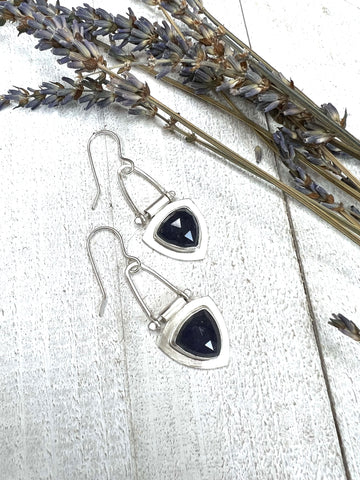 One of a Kind - Iolite Hinge Earrings - MARTINIJewels