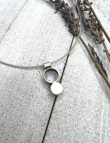 Minimalism Collection - Button Tube Necklace - MARTINIJewels