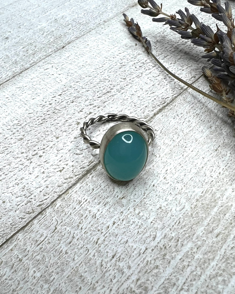 One of a Kind - Aqua Chalcedony Ring - MARTINIJewels