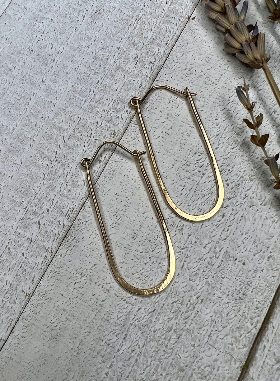 Classics Collection - U Shaped Hoop Earrings in 14k Gold Fill OR Sterling Silver - MARTINIJewels