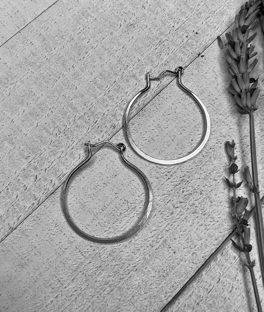 Classics Collection - Simple Hoop Earrings in Sterling Silver OR 14k Gold Fill - MARTINIJewels