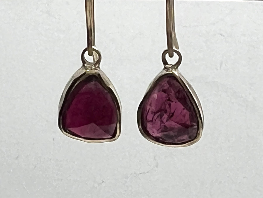 One of a Kind - 14K Gold Raspberry Tourmaline Earrings - MARTINIJewels