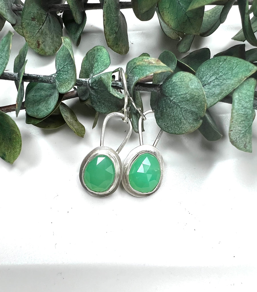 One of a Kind - Chrysoprase Earrings - MARTINIJewels