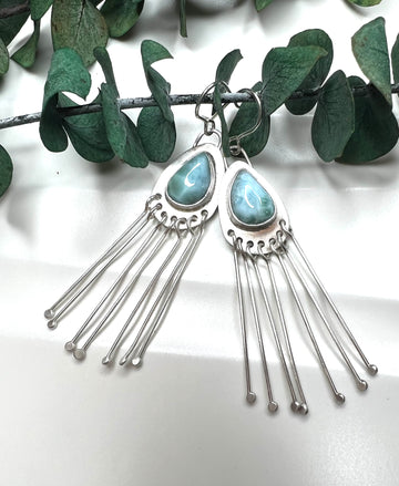 One of a Kind - Larimar Earrings - MARTINIJewels