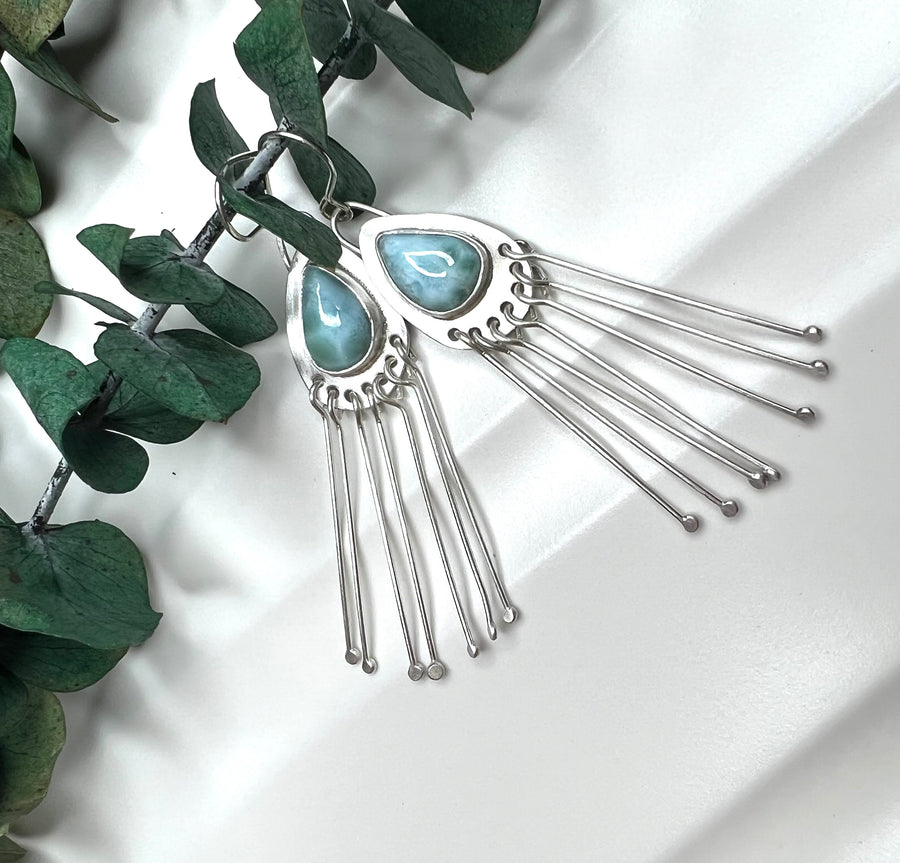 One of a Kind - Larimar Earrings - MARTINIJewels