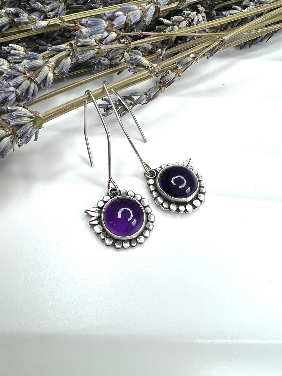 How Does Your Garden Grow - Amethyst Flower Earrings - MARTINIJewels