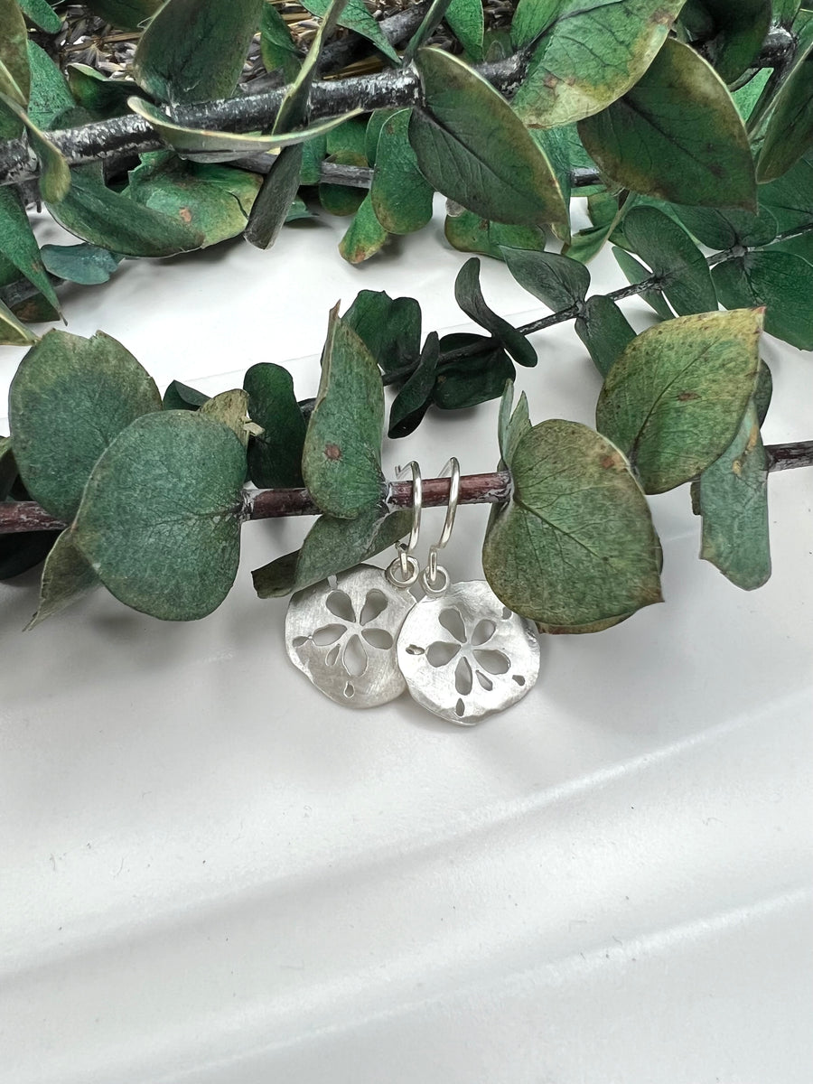 Nautical - Maine - Small Sand Dollar Earrings in 14K Gold or Sterling Silver - MARTINIJewels