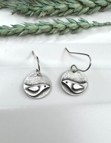 How Does Your Garden Grow - Bird Disc Earrings - MARTINIJewels