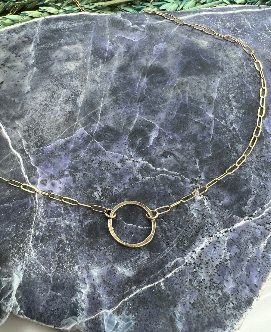 Classics Collection - 14K Gold Filled Paper Clip Chain w/ Gold Ring