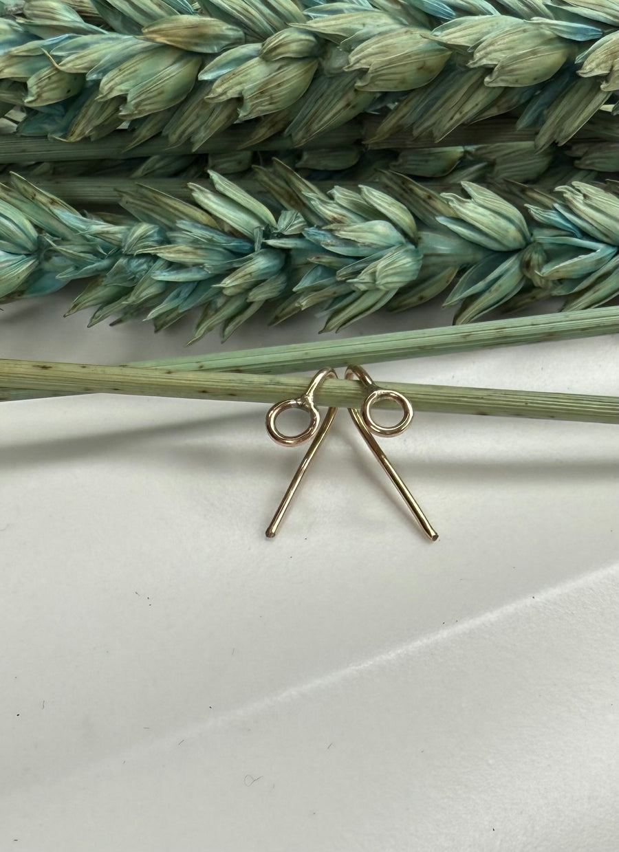 14K Gold Circle Dangles - MARTINIJewels