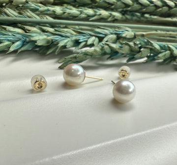 8mm Saltwater Pearls Set in 14K Gold - MARTINIJewels