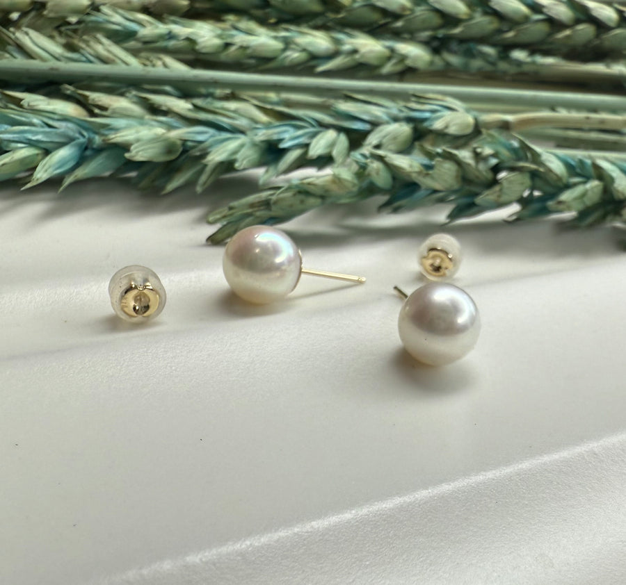 8mm Saltwater Pearls Set in 14K Gold - MARTINIJewels