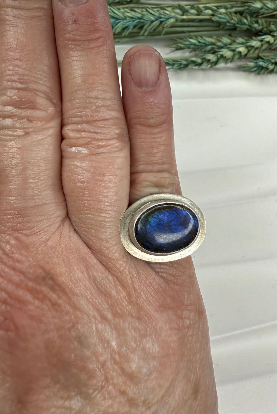 One of a Kind - Labradorite Ring - Size 7