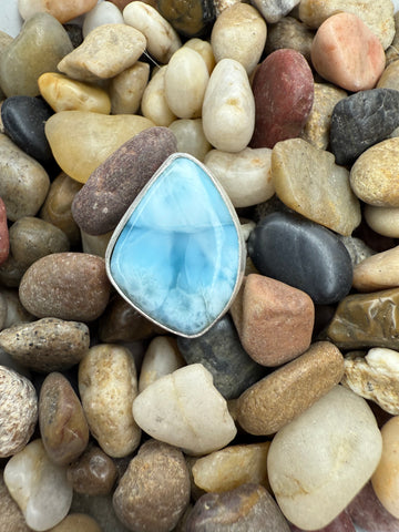 One of a Kind - Larimar Ring Size 8.75 - MARTINIJewels