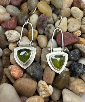 One of a Kind - Vesuvianite Hinge Earrings - MARTINIJewels