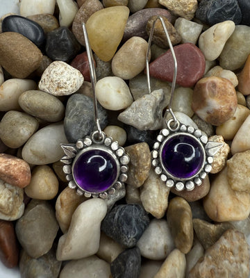 How Does Your Garden Grow - Amethyst Flower Earrings - MARTINIJewels