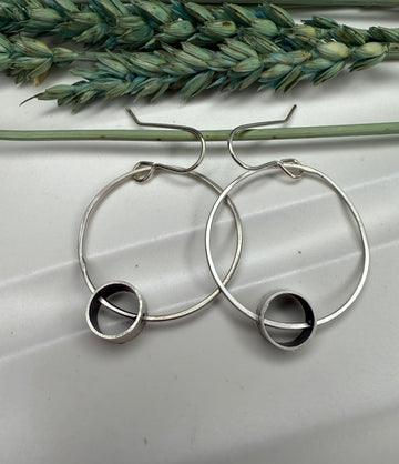 Minimalism Dangle Recycled Sterling Silver Earrings - V4 - MARTINIJewels
