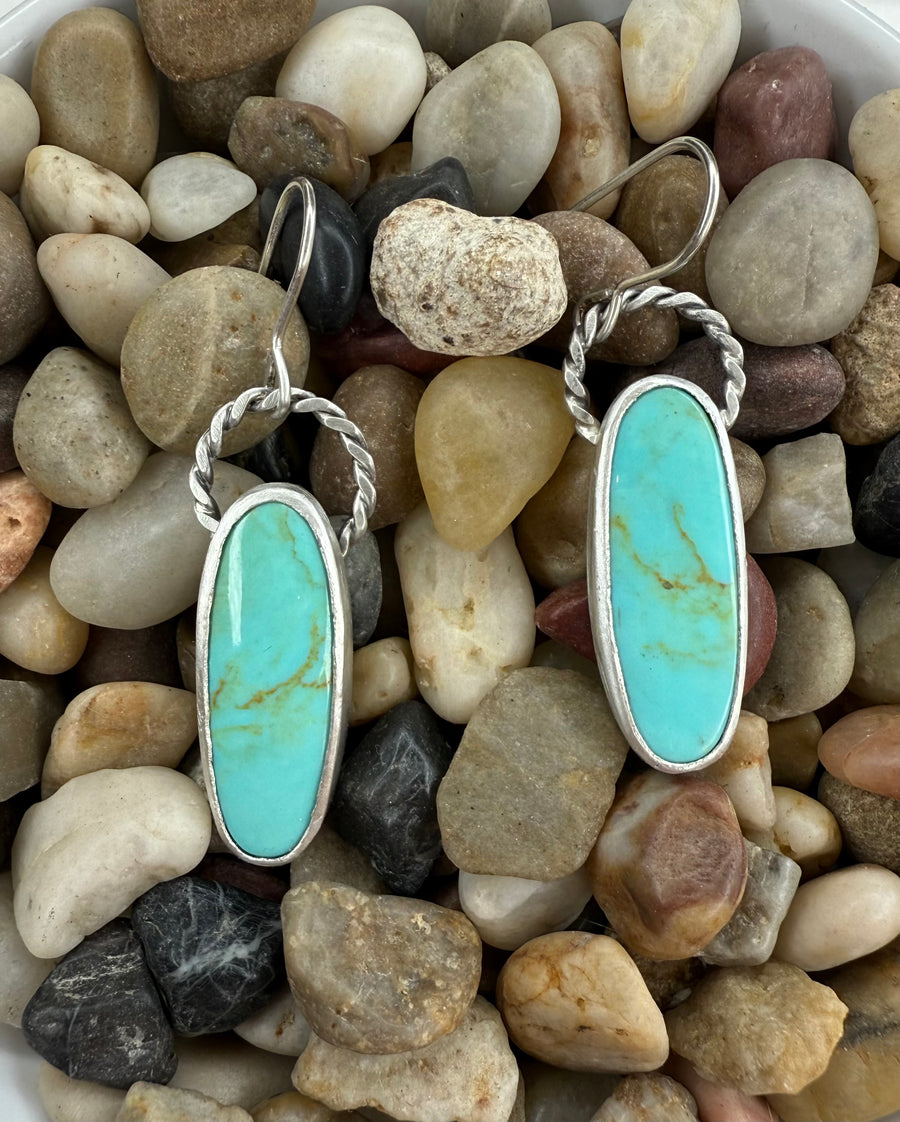 One of a Kind - Kingman Turquoise Earrings - MARTINIJewels