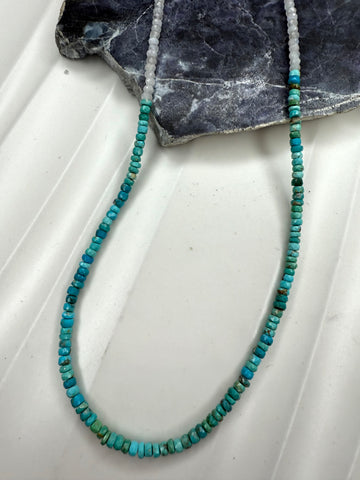Sleeping Beauty Turquoise and Moonstone Necklace - MARTINIJewels