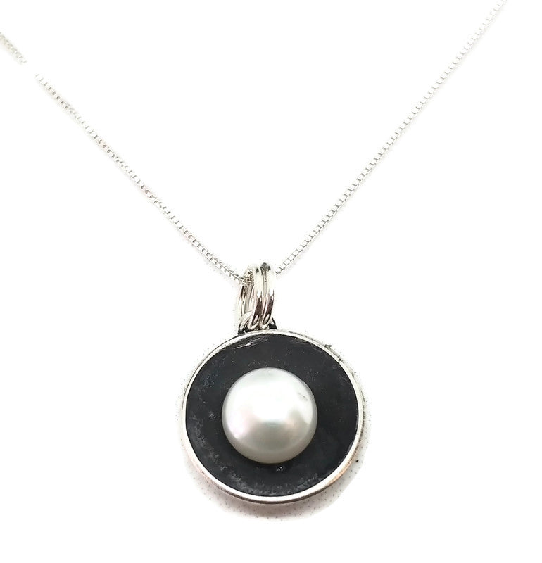 Botanical Series - Nested Single Pearl Pendant - MARTINIJewels