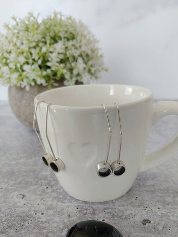 Minimalism Earrings - Small Kinetic Tube Dangle - MARTINIJewels