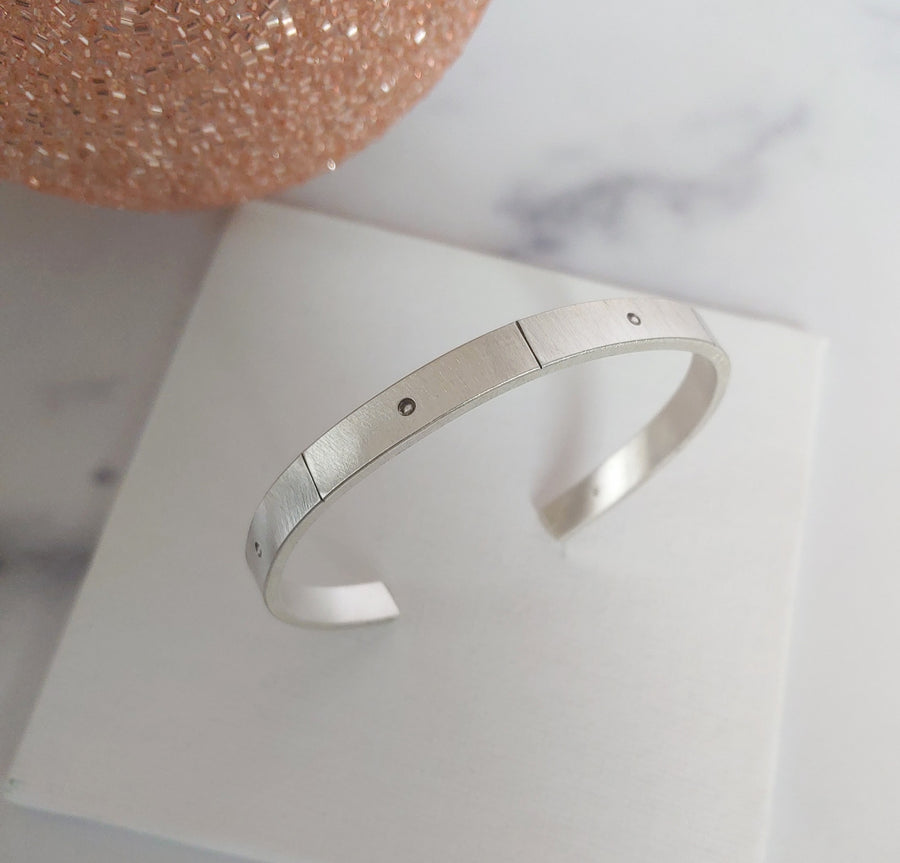 Minimalism Collection - Cuff Bracelet in Recycled Sterling Silver - MARTINIJewels