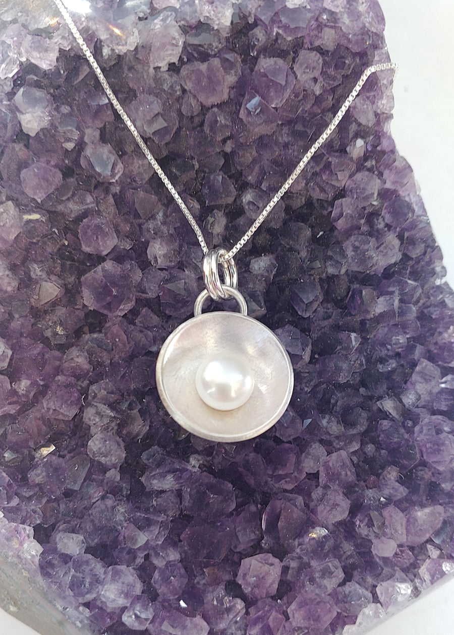 Botanical Series - Nested Single Pearl Pendant - MARTINIJewels