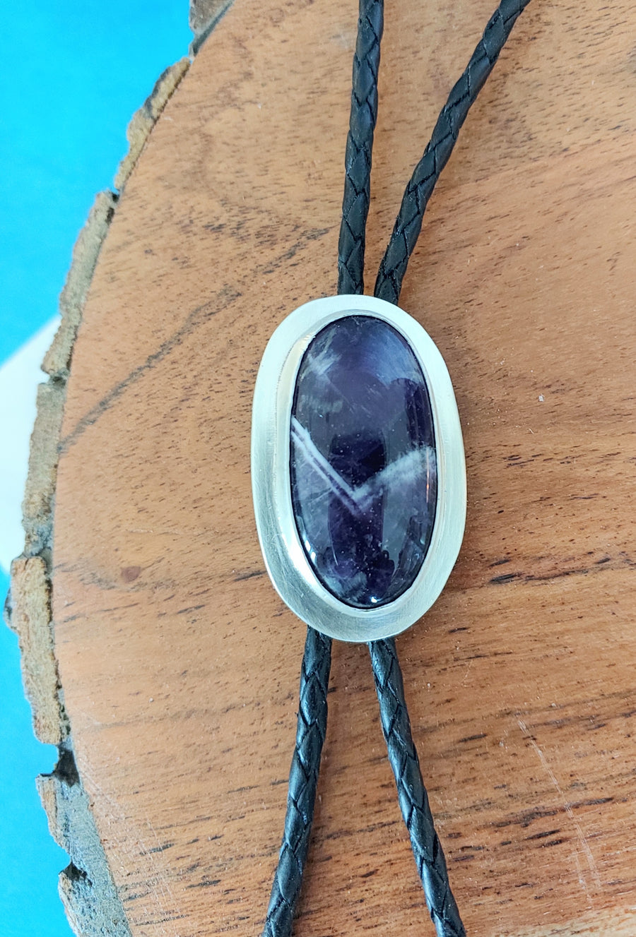 Bolo Tie - One of a Kind - Chevron Amethyst - MARTINIJewels