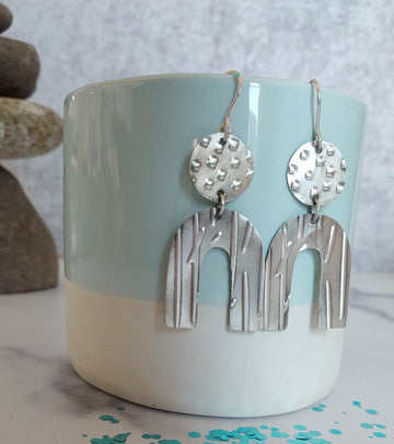 Botanicals Collection - Contemporary Sterling Silver Earrings - V2 - MARTINIJewels
