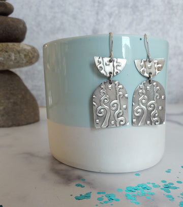 Botanicals Collection - Contemporary Sterling Silver Earrings - V4 - MARTINIJewels