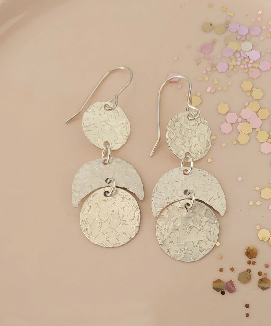 Botanicals Collection - Contemporary Sterling Silver Earrings - V6 - MARTINIJewels