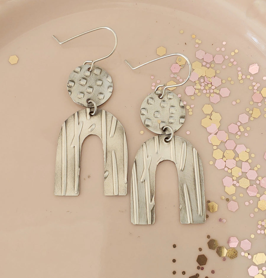 Botanicals Collection - Contemporary Sterling Silver Earrings - V2 - MARTINIJewels