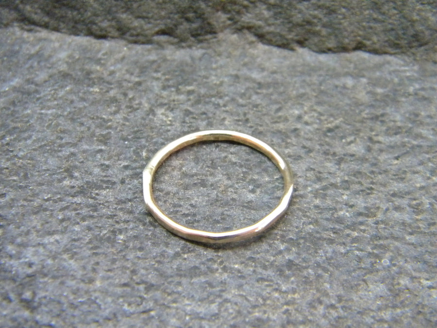 14 kt Solid Gold or 14kt Gold Filled Ring - Hammered Finish - MARTINIJewels