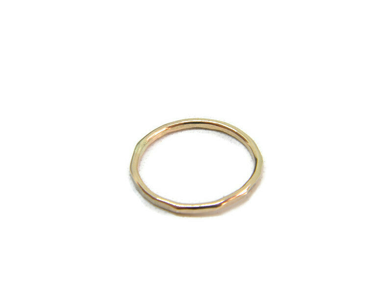 14 kt Solid Gold or 14kt Gold Filled Ring - Hammered Finish - MARTINIJewels