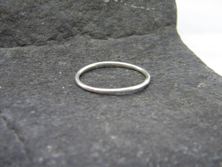 Recycled Sterling Silver Stacking Ring, Smooth Finish - MARTINIJewels