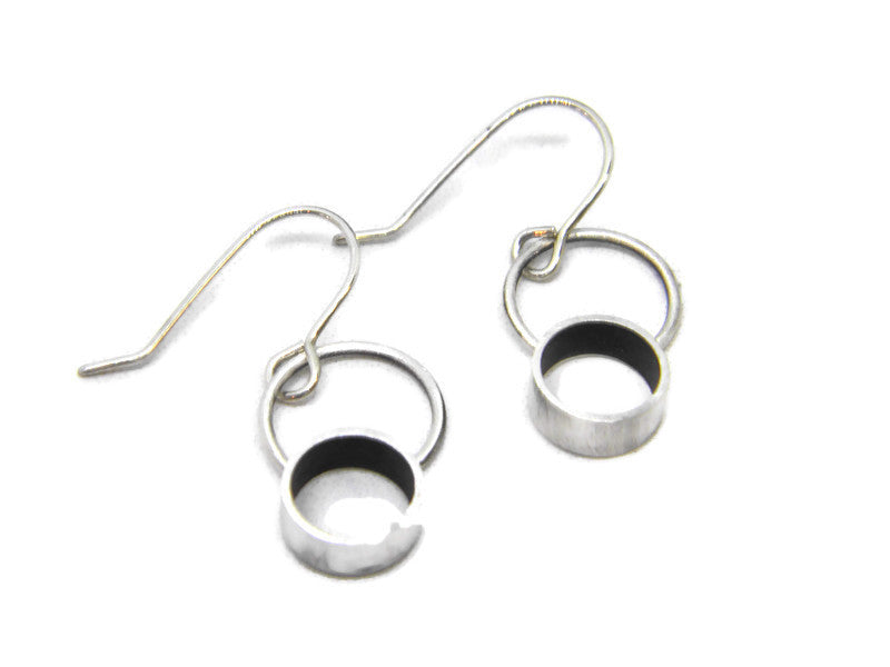 Minimalism Collection - Cylinder Halo Earrings available in 2 Colors - MARTINIJewels