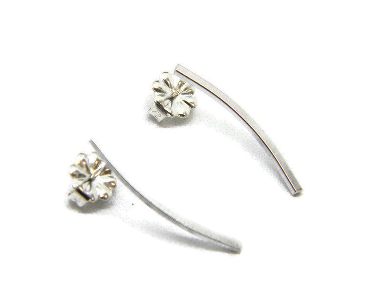 Minimalism Collection - Curved Bar Earrings - MARTINIJewels