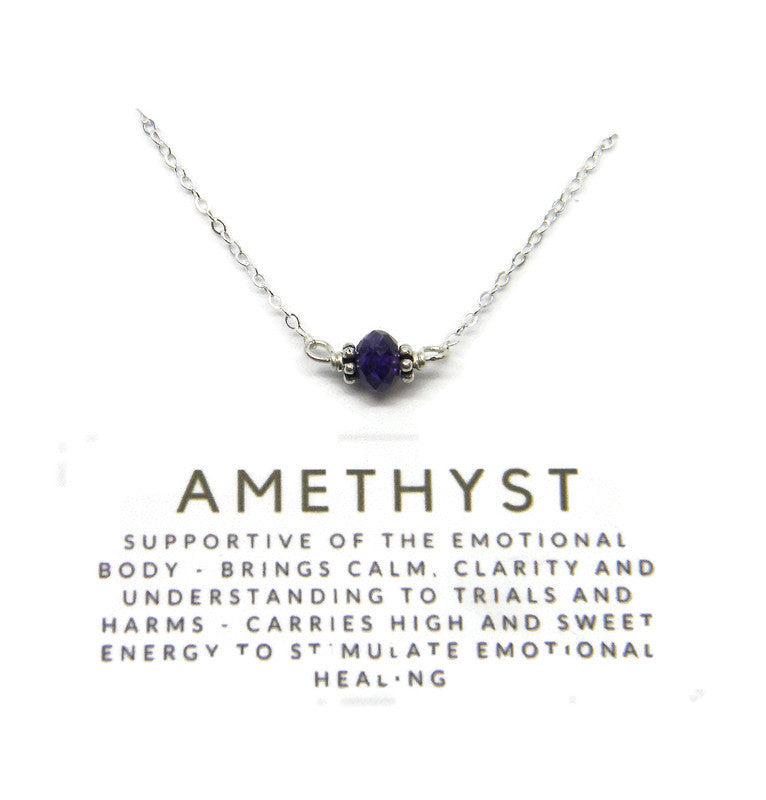 Natural Gemstone Healing Necklace - Amethyst - MARTINIJewels