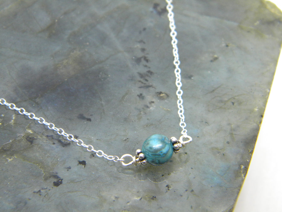 Natural Gemstone Healing Necklace - Blue Jasper - MARTINIJewels