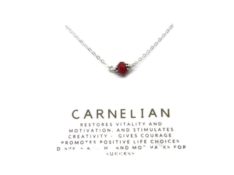 Natural Gemstone Healing Necklace - Carnelian - MARTINIJewels