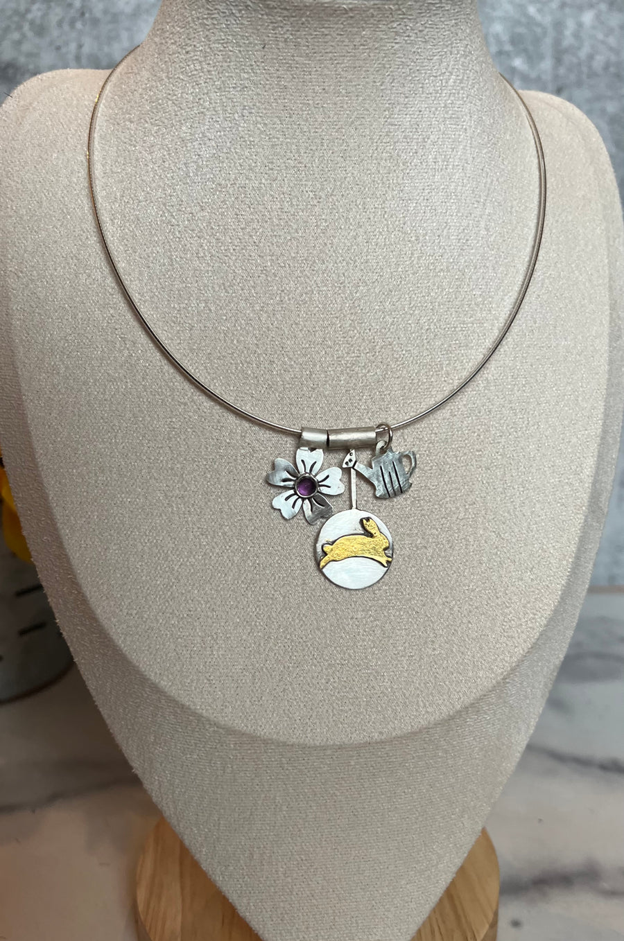 How Does Your Garden Grow - Golden Bunny Necklace - MARTINIJewels